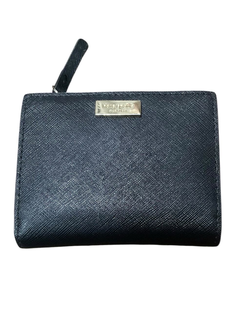 kate spade Laurel Way Small Shawn Wallet in Black Saffiano Textured Leather